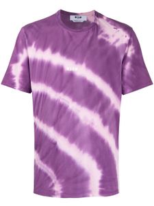 MSGM t-shirt à imprimé tie-dye - Violet