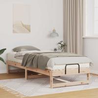 Bedframe met Draaghandvatten Bruin 80 x 200 cm