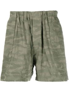 Mackintosh short ample à imprimé camouflage - Vert