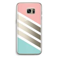 Strepen pastel: Samsung Galaxy S7 Edge Transparant Hoesje