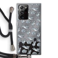 Poezen: Samsung Galaxy Note 20 Ultra / Note 20 Ultra 5G Transparant Hoesje met koord