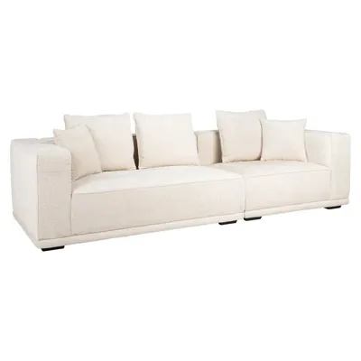 Sofa Lusso 3-zits beige chenille
