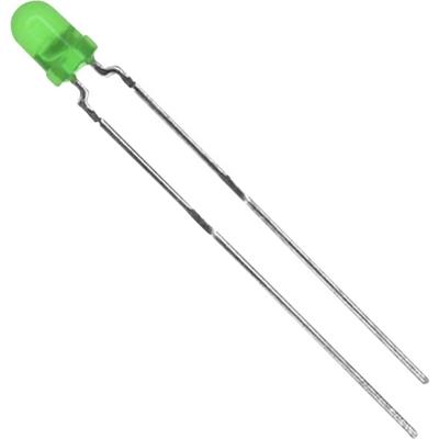 Vishay TLHG4401 Bedrade LED Groen Rond 3 mm 14 mcd 60 ° 30 mA 2.4 V