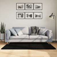 VidaXL Vloerkleed huarte laagpolig zacht wasbaar 80x150 cm zwart