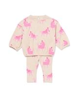 HEMA Baby kledingset paarden roze (roze)