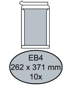 Envelop Quantore bordrug EB4 262x371mm zelfkl. wit 10stuks