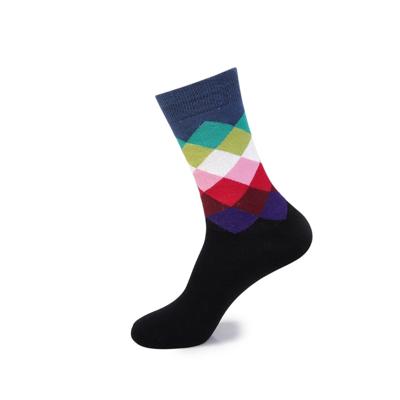 3 Pais kleurrijke mannen sport Running Wearproof ademende paardrijden Hiking sokken (zwart blauw)