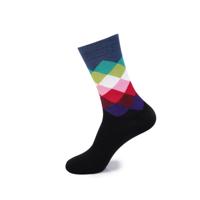 3 Pais kleurrijke mannen sport Running Wearproof ademende paardrijden Hiking sokken (zwart blauw)