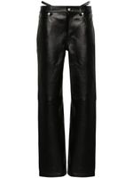 Alexander Wang pantalon en cuir à taille basse - Noir - thumbnail