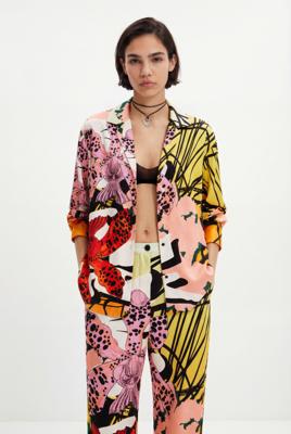 Zijden broek orchideeën M. Christian Lacroix - MATERIAL FINISHES - XS