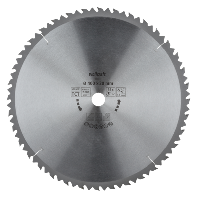 Wolfcraft Tafelcirkelzaagblad | HM | 36 Zähne | Ø400mm | 1 stuk - 6594000