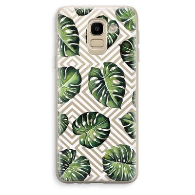 Geometrische jungle: Samsung Galaxy J6 (2018) Transparant Hoesje