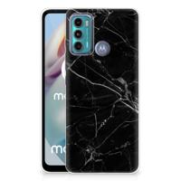 Motorola Moto G60 | TPU | Siliconen hoesje | Marmer Zwart - Origineel Cadeau Vader