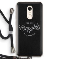 Capable: Xiaomi Redmi 5 Transparant Hoesje met koord