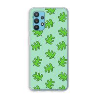 Groene blaadjes: Samsung Galaxy A32 4G Transparant Hoesje
