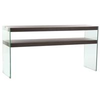 Wandtafel DKD Home Decor Bruin Transparant Kristal Walnoot Hout MDF 160 x 45 x 80 cm