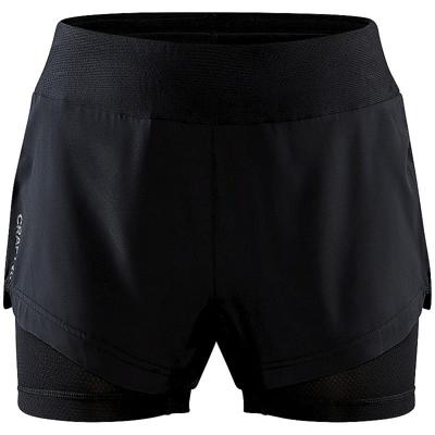 Craft Advanced Essence 2-in-1 stretch short zwart dames