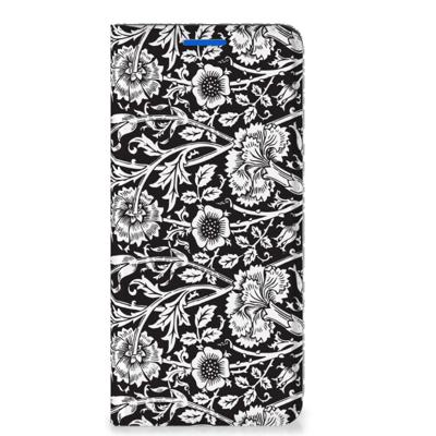 OPPO Reno6 5G Smart Cover Black Flowers