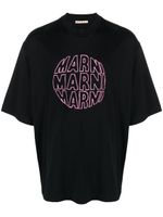 Marni t-shirt en coton à logo imprimé - Noir