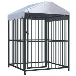 vidaXL Hondenkennel voor buiten met dak 120x120x150 cm