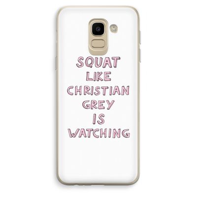 Christian Grey: Samsung Galaxy J6 (2018) Transparant Hoesje