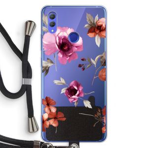 Geschilderde bloemen: Honor Note 10 Transparant Hoesje met koord