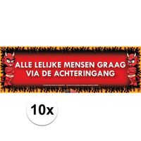 10x Sticky Devil stickers tekst Lelijke mensen