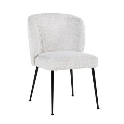 Eetkamerstoel Fallon White Bouclé