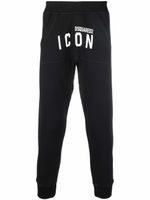 DSQUARED2 pantalon de jogging court à imprimé Icon - Noir - thumbnail