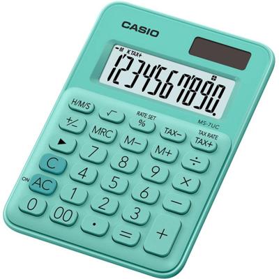 Rekenmachine Casio MS-7UC-GN Groen Plastic