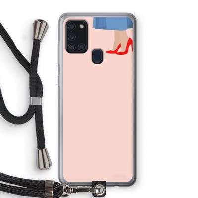 High heels: Samsung Galaxy A21s Transparant Hoesje met koord
