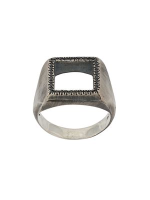 M.Cohen bague à design carré - Argent