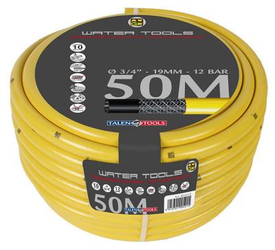 Slang getricoteerd 25m 1 inch geel - Talentools