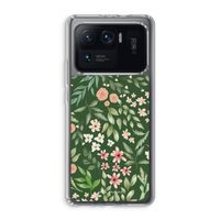 Botanical green sweet flower heaven: Xiaomi Mi 11 Ultra Transparant Hoesje