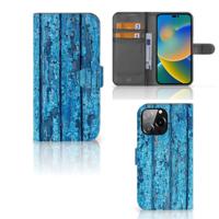 iPhone 14 Pro Max | Book Style Case | Wood Blue