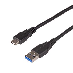 Akyga AK-USB-15 USB-kabel USB 3.2 Gen 1 (3.1 Gen 1) 1 m USB C USB A Zwart