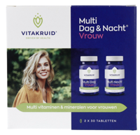 Vitakruid Multi Dag & Nacht Vrouw 100% Vegan 2 x 30