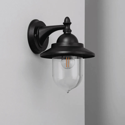 Buitenlamp klassiek &apos;Klasik&apos; zwart modern e27 fitting IP44