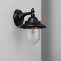 Buitenlamp klassiek &apos;Klasik&apos; zwart modern e27 fitting IP44