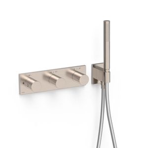 Douchekraan Tres B-System | Inbouw | Thermostaatkraan | Excl.Inbouwdeel | 4-weg | Rechthoek | RVS look