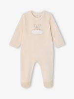 Babypakje in fluweel / velours ecru