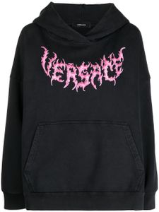 Versace hoodie à logo imprimé - Noir