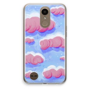 Roze wolken met vogels: LG K10 (2017) Transparant Hoesje