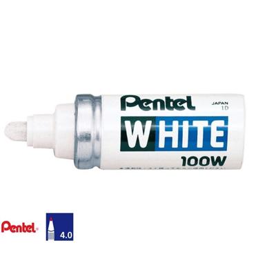Pentel merkstift 100W - 4mm - wit - Q632400