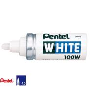 Pentel merkstift 100W - 4mm - wit - Q632400