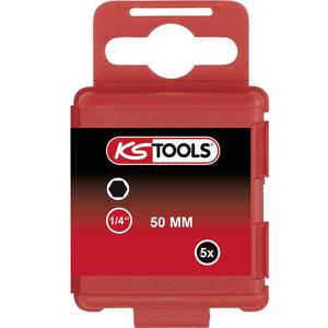 KS Tools 911.2807 Inbus-bit Speciaal staal Vernikkeld E 6.3 5 stuk(s)