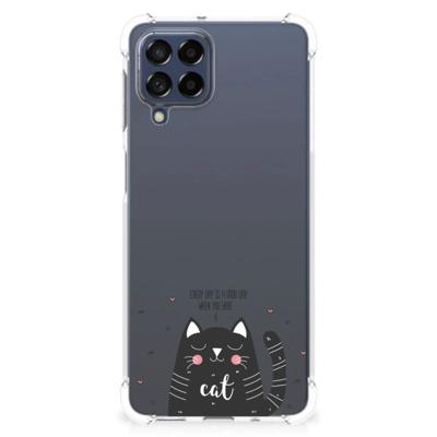 Samsung Galaxy M53 Stevig | Bumper Hoesje | Cat Good Day Samsung Galaxy M53 Stevig | Bumper Hoesje | Cat Good Day