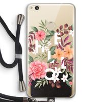 Hello in flowers: Huawei Ascend P8 Lite (2017) Transparant Hoesje met koord