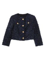 Balmain Kids veste Lurex en tweed - Bleu