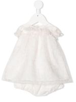 La Stupenderia ensemble robe-culotte à fleurs en dentelle - Blanc